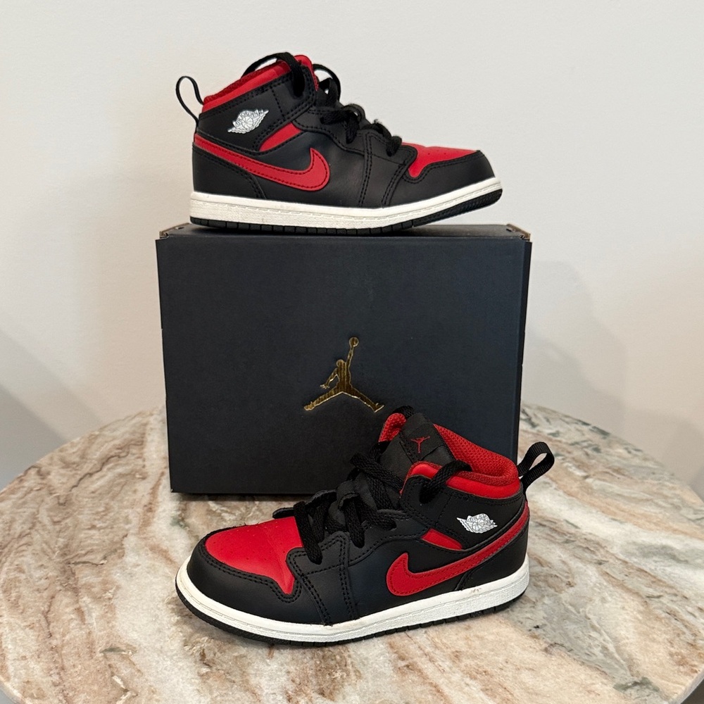 Kids Black and Red Sneakers